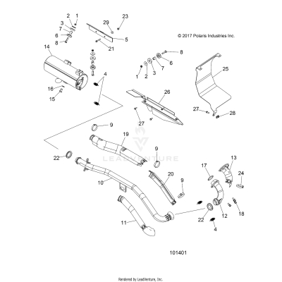 ENGINE, EXHAUST - A19SJS57PU [101401]