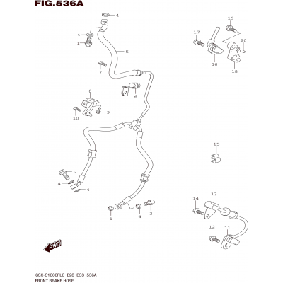 FRONT BRAKE HOSE (GSX-S1000FL6 E33)