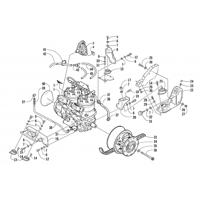 ENGINE AND RELATED PARTS