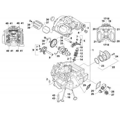 CYLINDER HEAD AND CAMSHAFT/VALVE ASSEMBLY