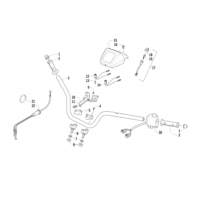 HANDLEBAR AND CONTROL ASSEMBLY