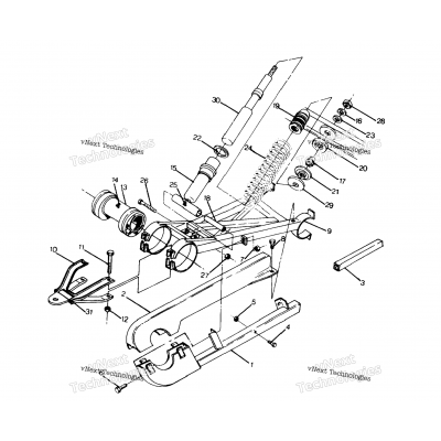 Swing Arm Weldment 6X6 (4919811981029A)