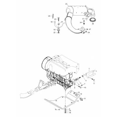 01- Engine Mount Plate/Muffler