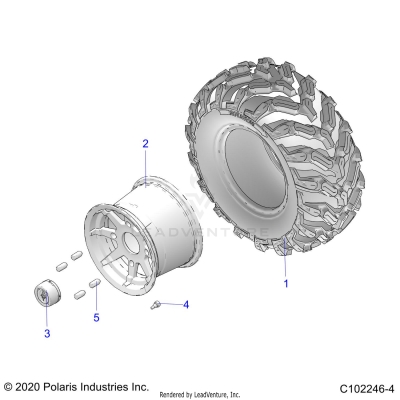 WHEELS, REAR TIRE - A23S6E57FK (C102246-4)