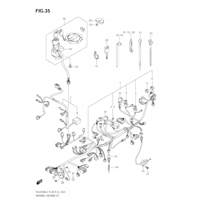 WIRING HARNESS (DL650AL2 E33)