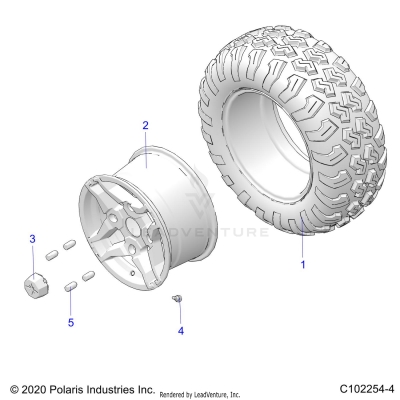 WHEELS, REAR TIRE - A23SWS57C2/E2 (C102254-4)