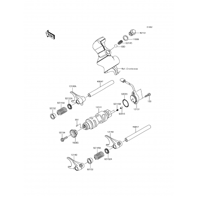 Gear Change Drum/Shift Fork(s)