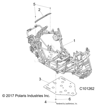 CHASSIS, MAIN FRAME AND SKID PLATE - A19DAE57D5 (C101262)