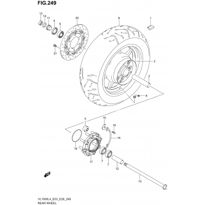 REAR WHEEL (VL1500L4 E33)