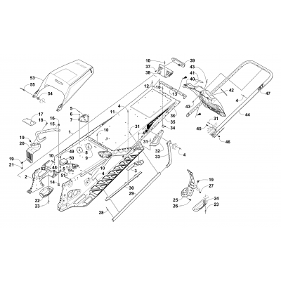 TUNNEL, REAR BUMPER, AND SNOWFLAP ASSEMBLY