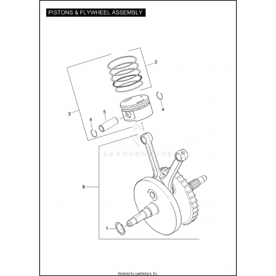 PISTONS & FLYWHEEL ASSEMBLY - TWIN CAM 103™