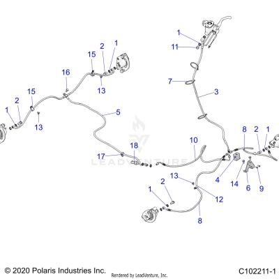 BRAKES, BRAKE LINES - A25SXN85A4 (C102211-1)