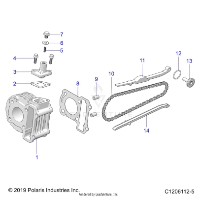 ENGINE, CYLINDER - A25HBA07B5/B7 (C1206112-5)