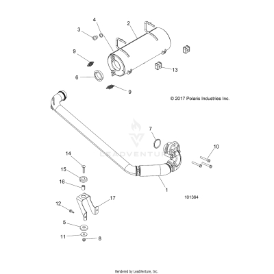 ENGINE, EXHAUST SYSTEM - A19DAE57D5 [101364]