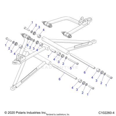 SUSPENSION, A-ARM MOUNTING - A23SJS57CX/EX (C102260-4)