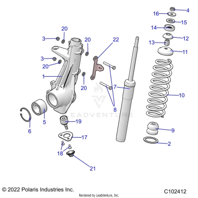 SUSPENSION, FRONT STRUT - A25SDE57C2/G2/E2 (C102412)