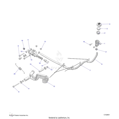 BRAKES, BRAKE PEDAL and MASTER CYLINDER - A25SDA57A7/E57A4 (C102601)