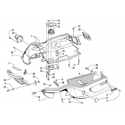 BELLY PAN AND FRONT BUMPER ASSEMBLY