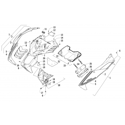 HOOD AND AIR INTAKE ASSEMBLY