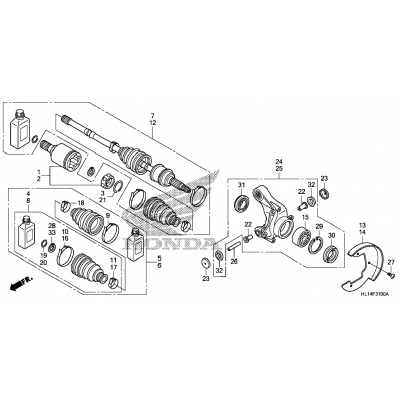 REAR KNUCKLE / REAR DRIVESHAFT