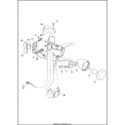 SWITCHES, HANDLEBAR AND TURN SIGNALS, LEFT, FRONT