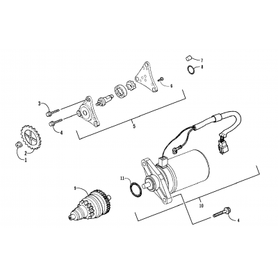 STARTER MOTOR AND OIL PUMP ASSEMBLIES