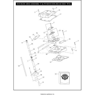 ROCKER ARM ASSEMBLY & PUSH RODS - TWIN CAM 103™