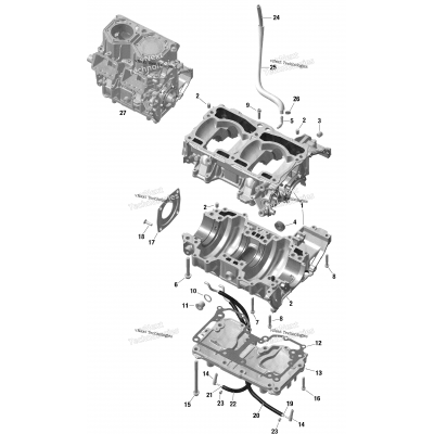 Engine - Crankcase - 850 E-Tec