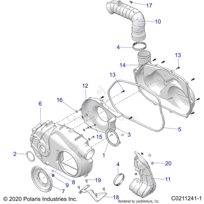 BODY, CLUTCH COVER - A25SEE57P2/P4 (C0211241-1)