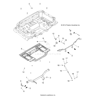 BODY, REAR BOX FRAME AND PIVOT - A20SUE57D5 (49ATVBOX15UTE)