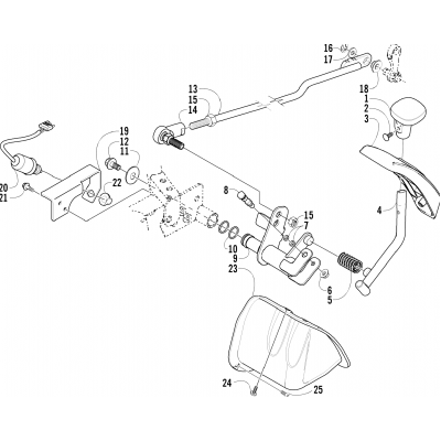 REVERSE SHIFT LEVER ASSEMBLY