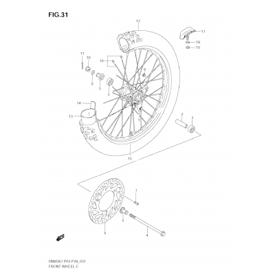 FRONT WHEEL (RM85K7/K8/K9/L0)