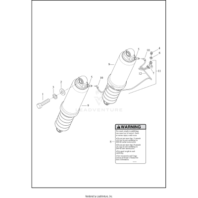 SHOCK ABSORBERS, REAR AND AIR SUSPENSION SYSTEM