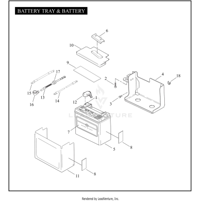 BATTERY TRAY & BATTERY