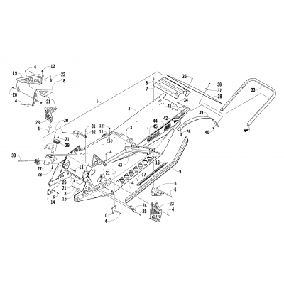 CHASSIS, REAR BUMPER, AND SNOWFLAP ASSEMBLY