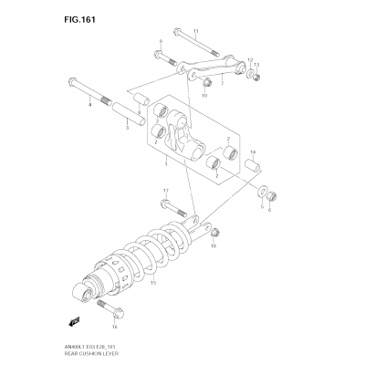 REAR CUSHION LEVER (AN400A L1 E33)