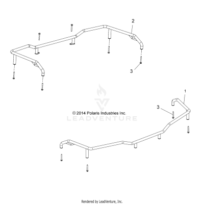 BODY, FRONT AND REAR RACK EXTENDERS - A20SES57C9 (49ATVRACKEXTENDERS57570SP)