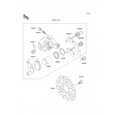 Front Brake(KSF250-A15∼A17)