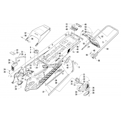 TUNNEL, REAR BUMPER, AND SNOWFLAP ASSEMBLY