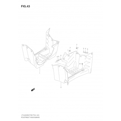 FOOTREST MUDGUARD