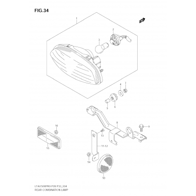 REAR COMBINATION LAMP (E28)