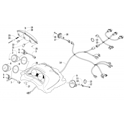 HEADLIGHT, INSTRUMENTS, AND WIRING ASSEMBLIES