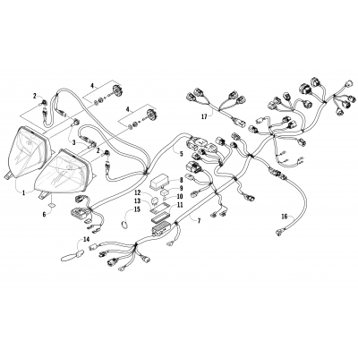 HEADLIGHT AND WIRING ASSEMBLIES