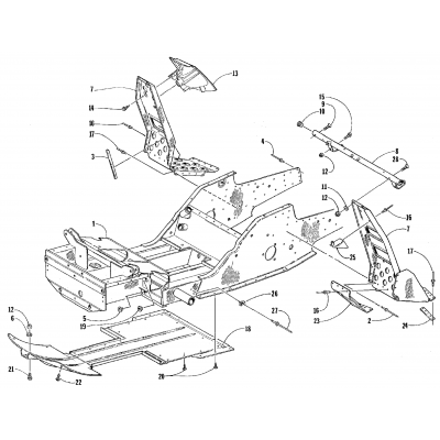 FRONT FRAME AND FOOTREST ASSEMBLY