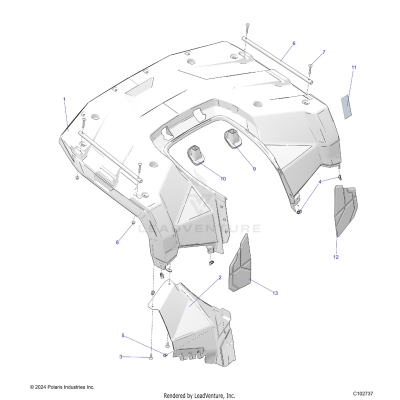 BODY, REAR CAB - A25SJE57CP/EP (C102737)