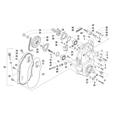 DRIVE/DROPCASE ASSEMBLY