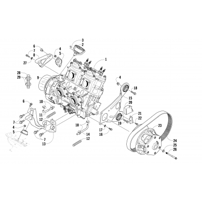 ENGINE AND RELATED PARTS