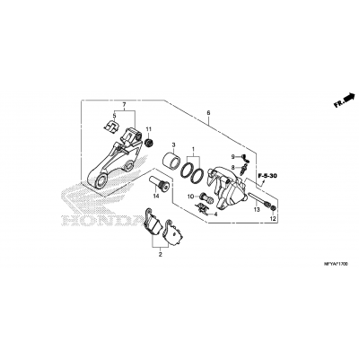 REAR BRAKE CALIPER