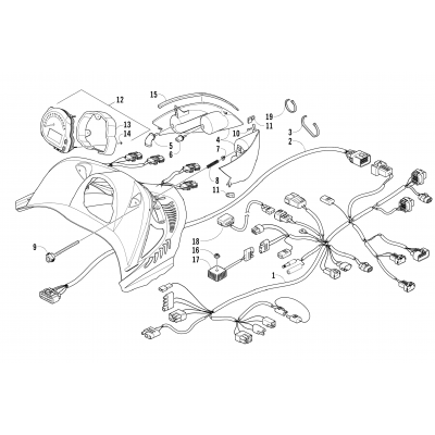 HEADLIGHT, INSTRUMENTS, AND WIRING ASSEMBLIES