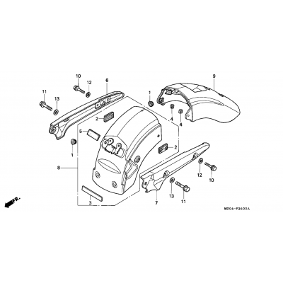 REAR FENDER / GRAB RAIL